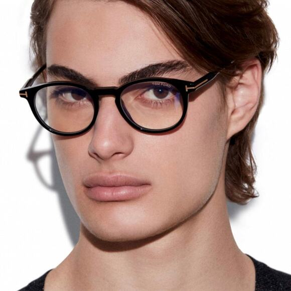 New, TOM FORD Clip-On Sunglasses/Eyeglasses TF5823-H-B 001 Authentic - Picture 3 of 15